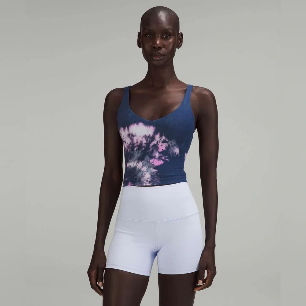 Lululemon Align Tank Top Circulate Tie‎ Dye Align Tank Mineral Blue Multi Size 2
